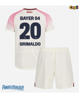 Bayer Leverkusen Alejandro Grimaldo #20 Echipament de Fotbal Replică 2025-26 Copii Deplasare (+ Șorturi)